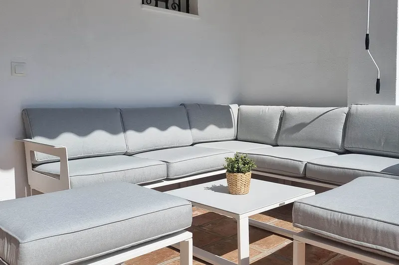 Outdoor lounge at the back