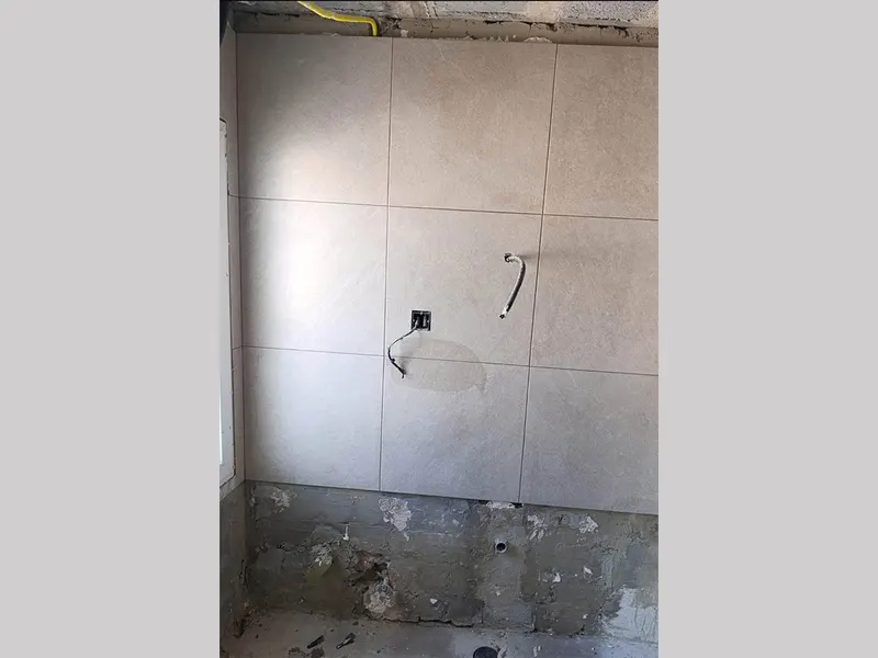 New tiles in the master bathroom