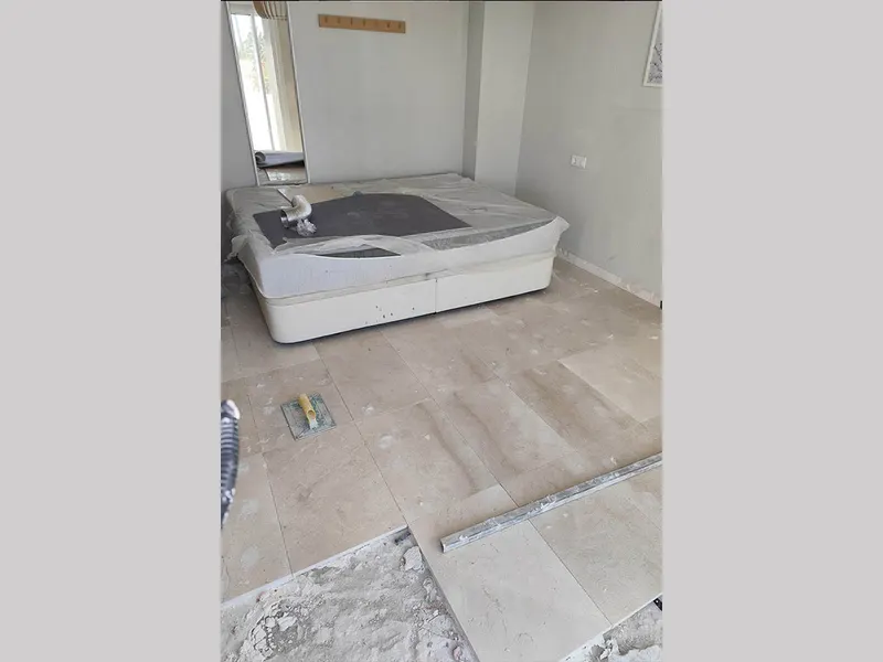 New floor tiles