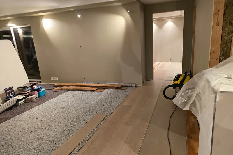 The new floor almost finished