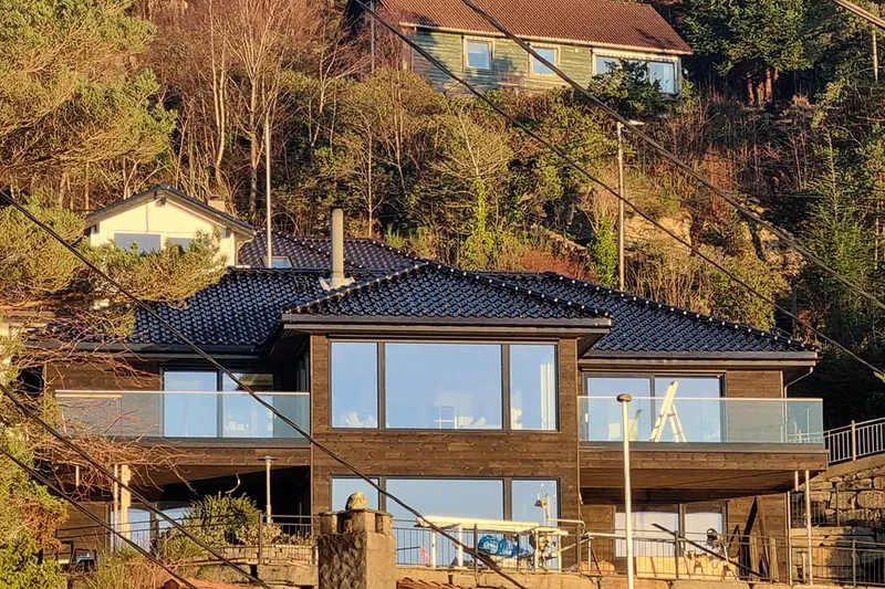 New cladding finished at the front