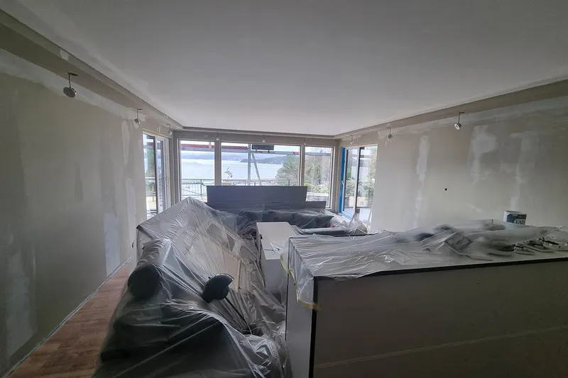 Painting the lower living room