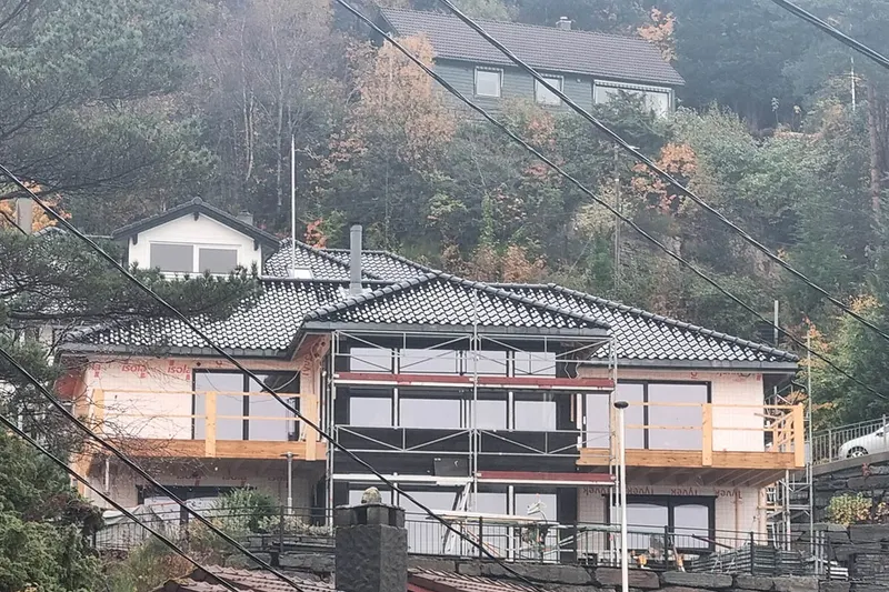 New cladding on the front