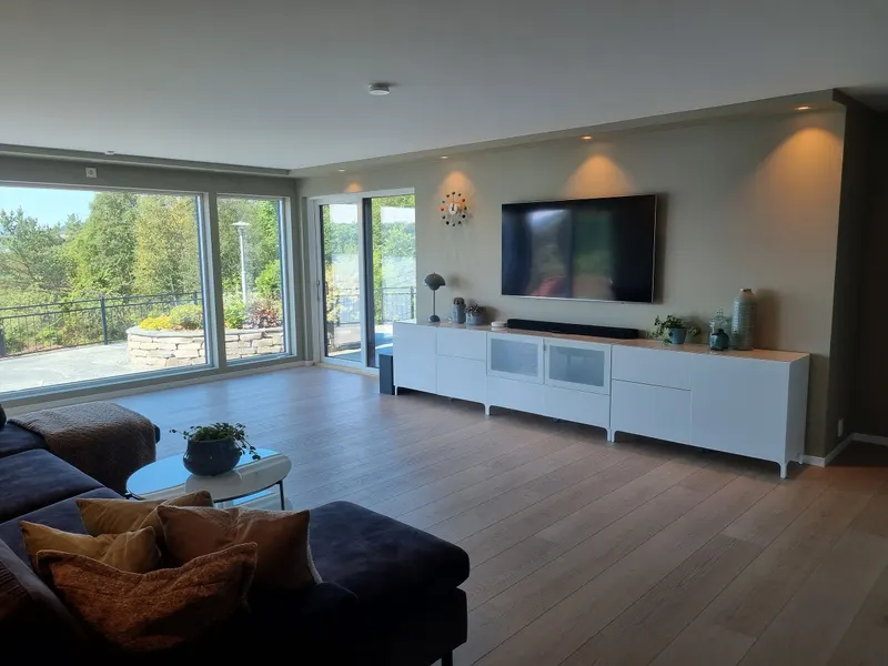 TV lounge in the lower living room