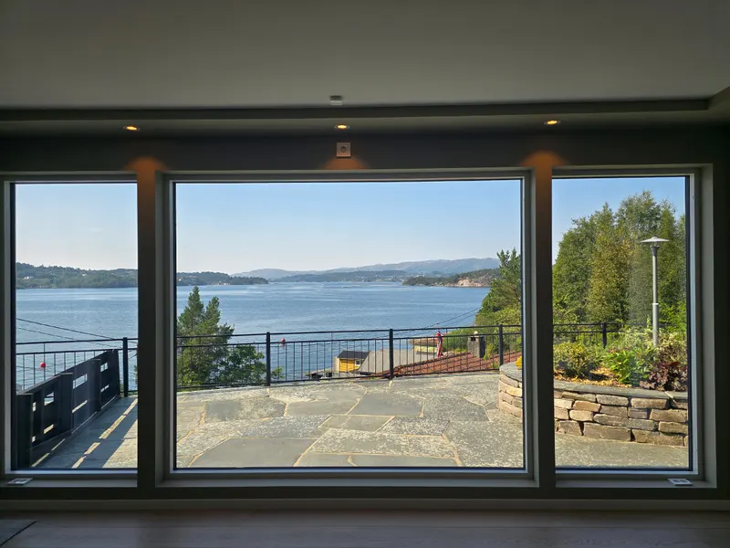 View from the lower living room