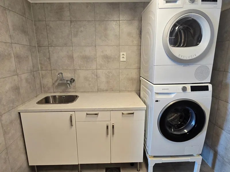 Laundry room with washer and dryer